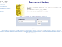 Tablet Screenshot of cylex-branchenbuch-hamburg.de